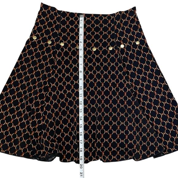 Evo Vorro A-Line Skirt Geometric Chain Design Womens M Vintage Inspired Y2K 90s - Picture 5 of 8